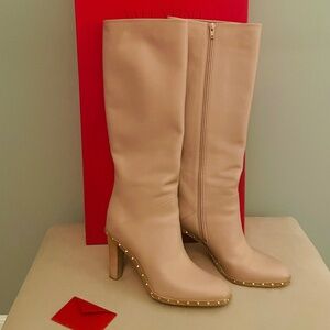 VALENTINO GARAVANI Rockstud Spike leather boots